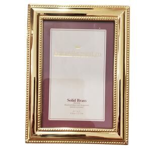 Philip Whitney LTD Solid Brass 3x5" Photo Frame Polished Lacquered